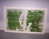 Custom Monogram Recycled Window Art