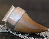 Mososaur Fossil Tooth in Sterling Silver Necklace- Small Tooth, Custom Made