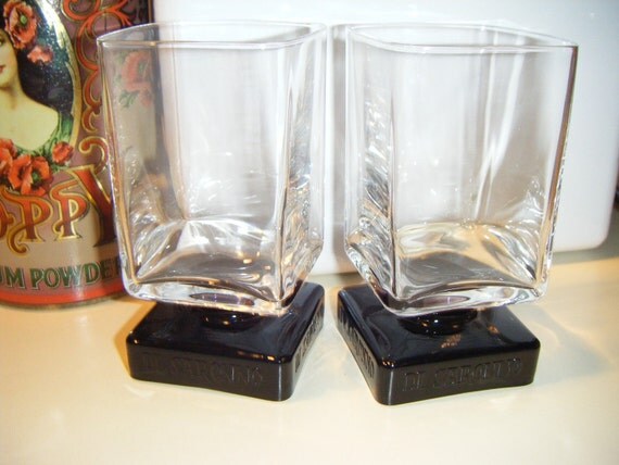 vintage DiSaronno Amaretto Liqueur Cocktail Glasses by InSearchOf