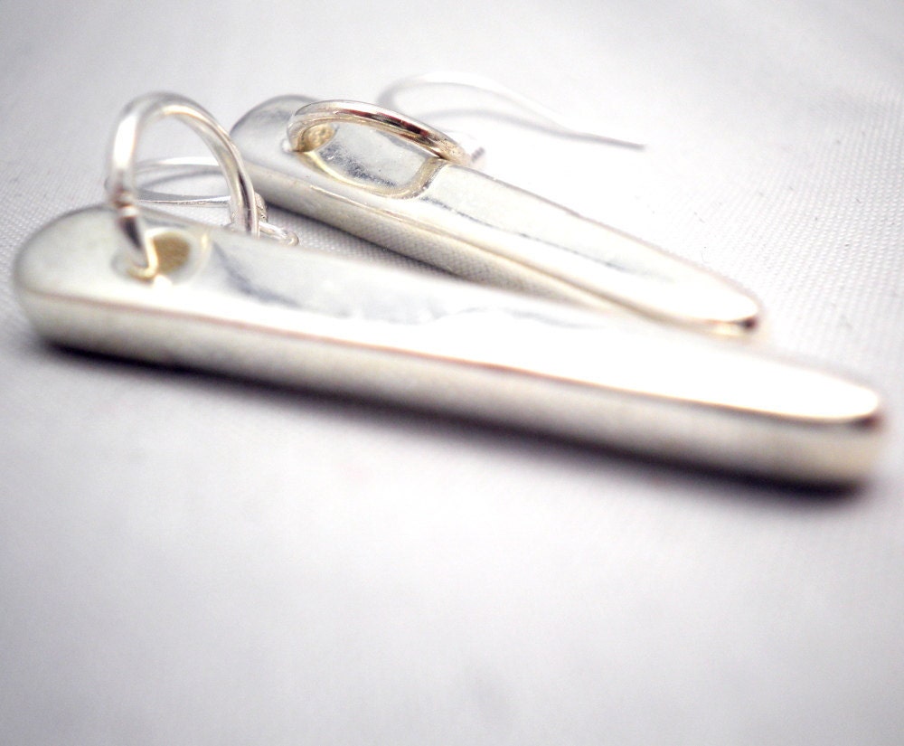 Silver Earrings - Casting Dagger Dangles - TheApple
