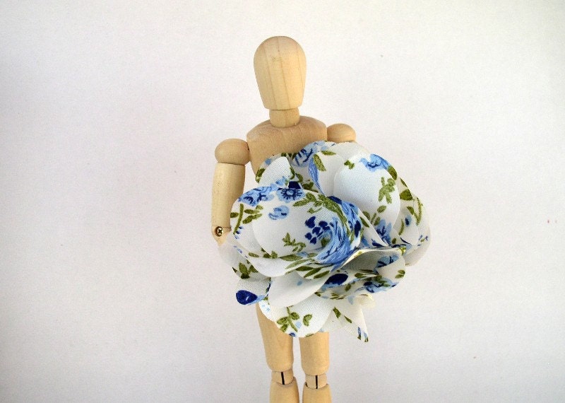 Fabric Flower Brooch - Summer Textile Fiber Fabric Brooch