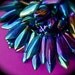 iridescent purple blue glass dagger beads