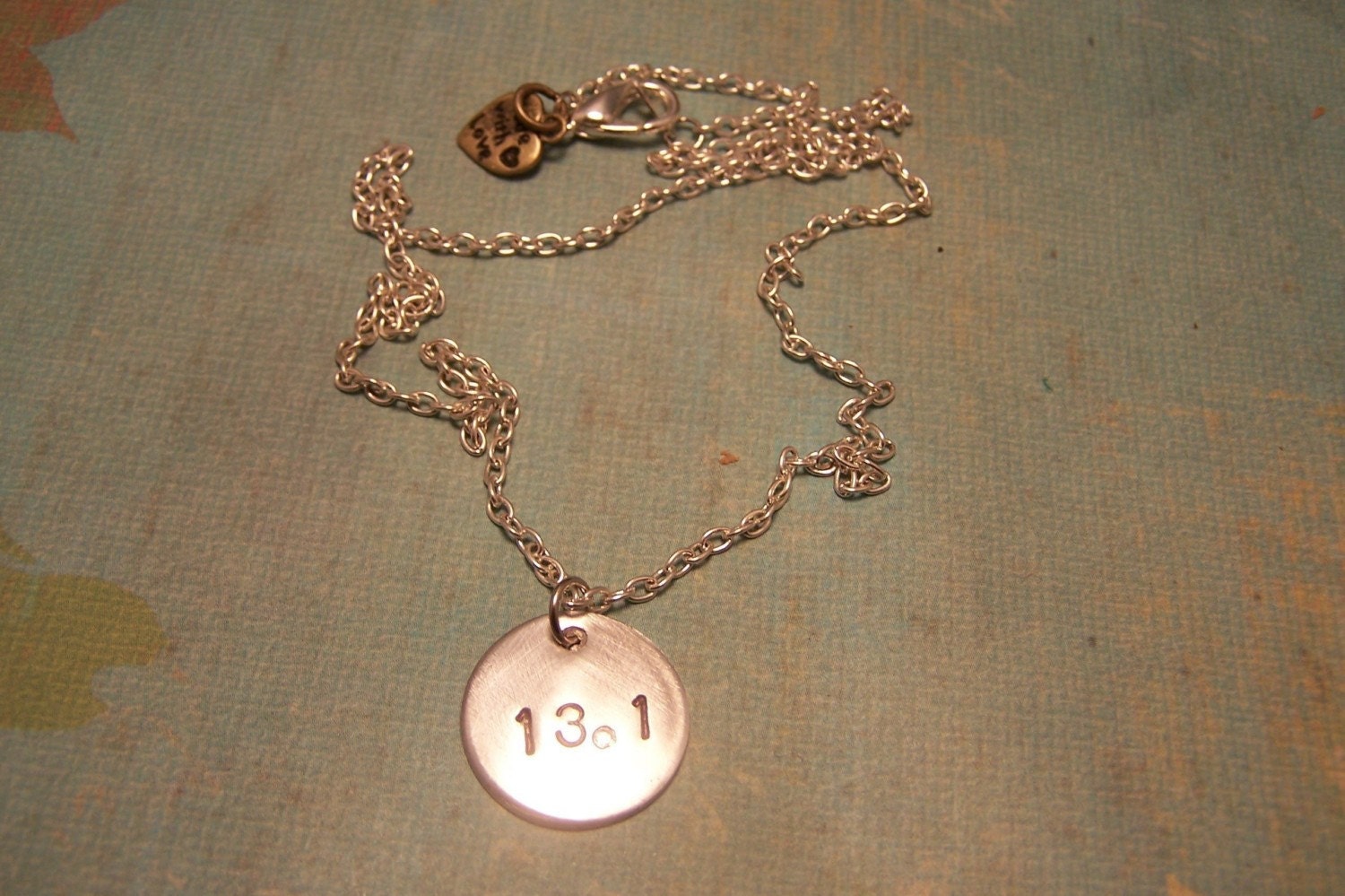 13.1 Half-Marathon Necklace ...For Runners...Marathon... Handstamped