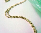 Long brass necklace chain. Plain necklace chain. Long or short plan necklace. Custom length.