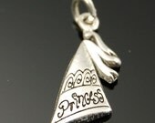 Sterling Silver Princess Hat Charm
