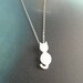 silver cat necklace