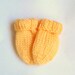Preemie Newborn Baby Mittens 0 to 3 months - Yellow Hand Knit Infant Thumbless Mitts - Baby Boy Baby Girl Clothing Warm Winter Baby Mittens