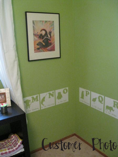 Alphabet A to Z vinyl wall decals
