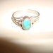 Vintage 1970s Turquoise and Sterling Silver Ring Size 9.5