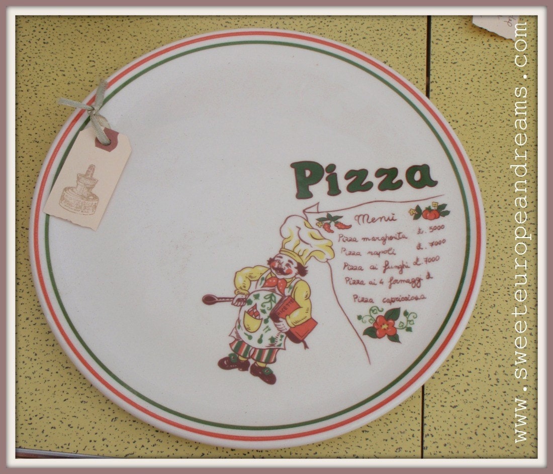 Vintage Greek Pizza Platter