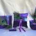 Wedding Bridal Peacock Cake Knife and Server Set Your Color Ribbon