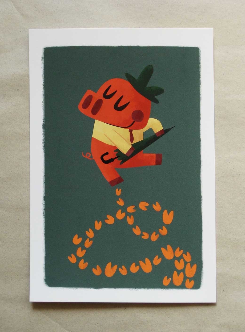 Pig dancing like Gene Kelly