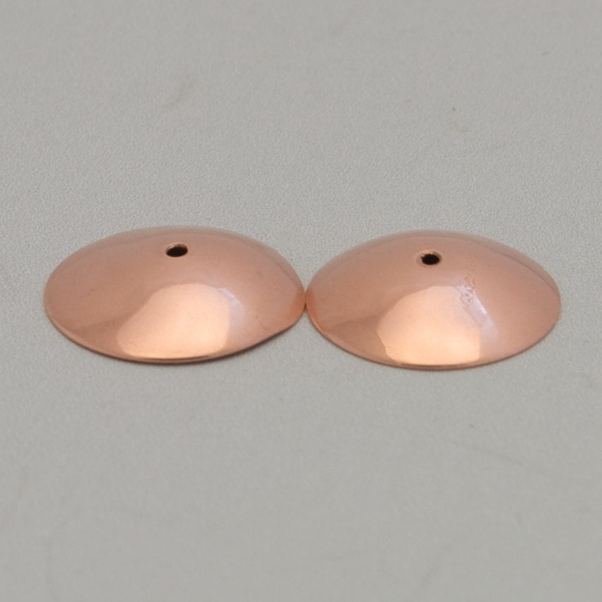 Handmade Copper Bead Cap, 9mm, 6 Pairs (12 Caps), SRA