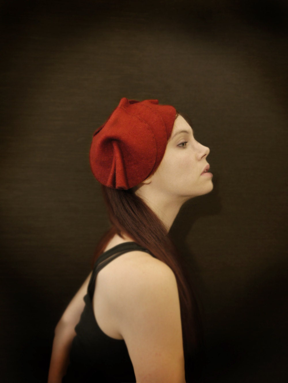 Red Felt Hat- The Protection Series- Made to Order