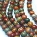 Autumn Picasso Picture JASPER Red Green Brown Round beads 12mm, 7" half Strand