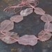 Pink Rose Quartz Slab Nugget Beads 25-50mm 7 inch strand Natural