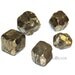 Golden Iron Pyrite Natural facet nugget beads 14mm 5 BEADS