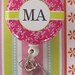 Medical Assistant MA Badge Holder ID retractable reel 1.5 inch button