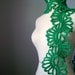 Crochet Green  scarf  , lace , wool , Emerald , spring