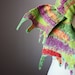 Felted scarf Wool Silk Purple Orange Green collage Abstract Contemporary Original Modern Art wrap