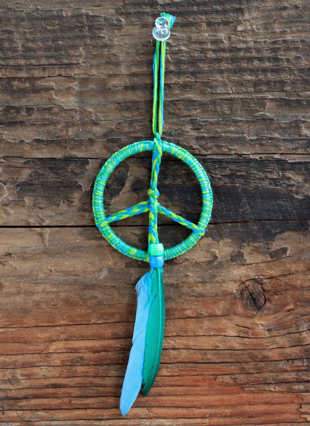 green peace sign ornament