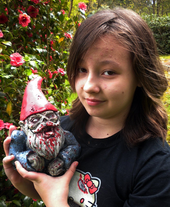 Zombie Garden Gnome, "Rising Dead"  (Allow 4-6 weeks for delivery)