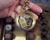 Vintage Antique Gold Filled Victorian Steampunk Pocket Watch Assemblage Necklace from Rustysecrets