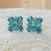 Brilliant Vintage Aqua Rhinestone Earrings