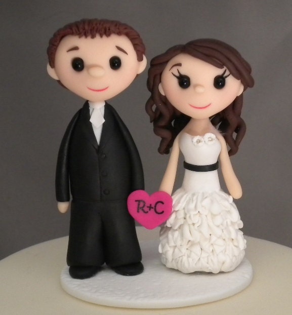 Cake Toppers - Wedding Cake Topper -- Teeny Topper