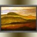 HOLIDAY SAVINGS Original Landscape Oil Painting Tuscan Gold Italy Sunset - Handcrafted Frame by Will Wieber
