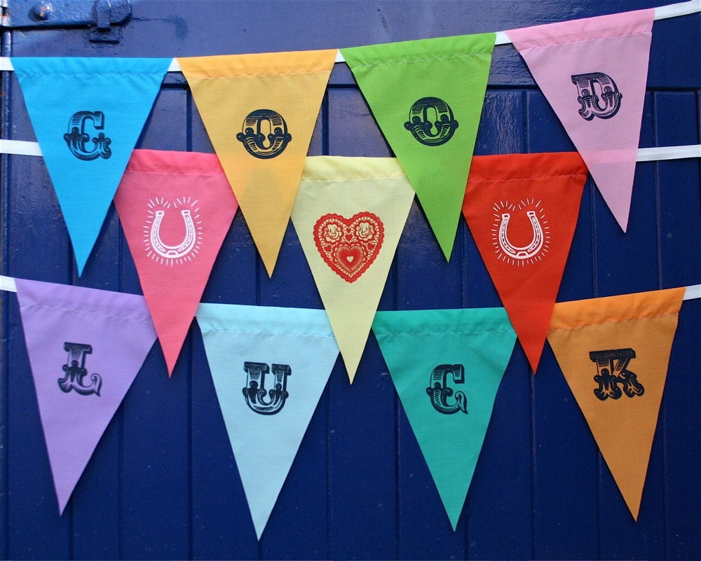 Alphabet bunting - 10 letters