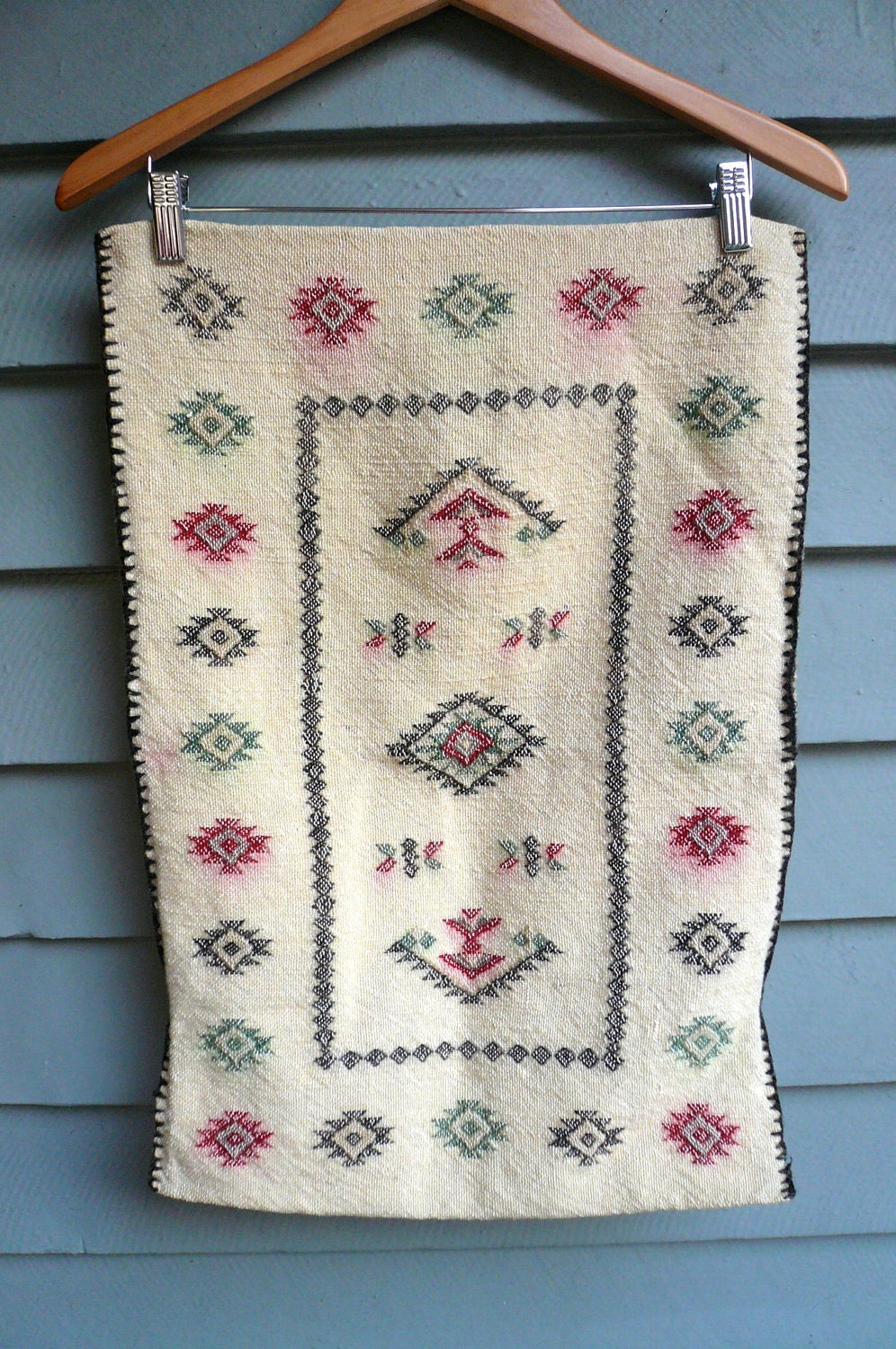 Vintage Navajo Style Pillow Cover Embroidered Hand Woven