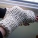 Fingerless Texting Gloves, Wheat Wrist Warmers