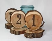 Wedding Table Numbers, rustic cedar circles, set of 25, natural unfinished cedar wood for rustic or woodland weddings