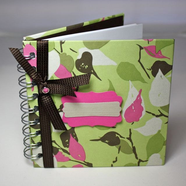 Personalized Pregnancy Journal, Baby Journal, baby memory book, bright pink and green, 80 lined pages, spiral bound, personalize