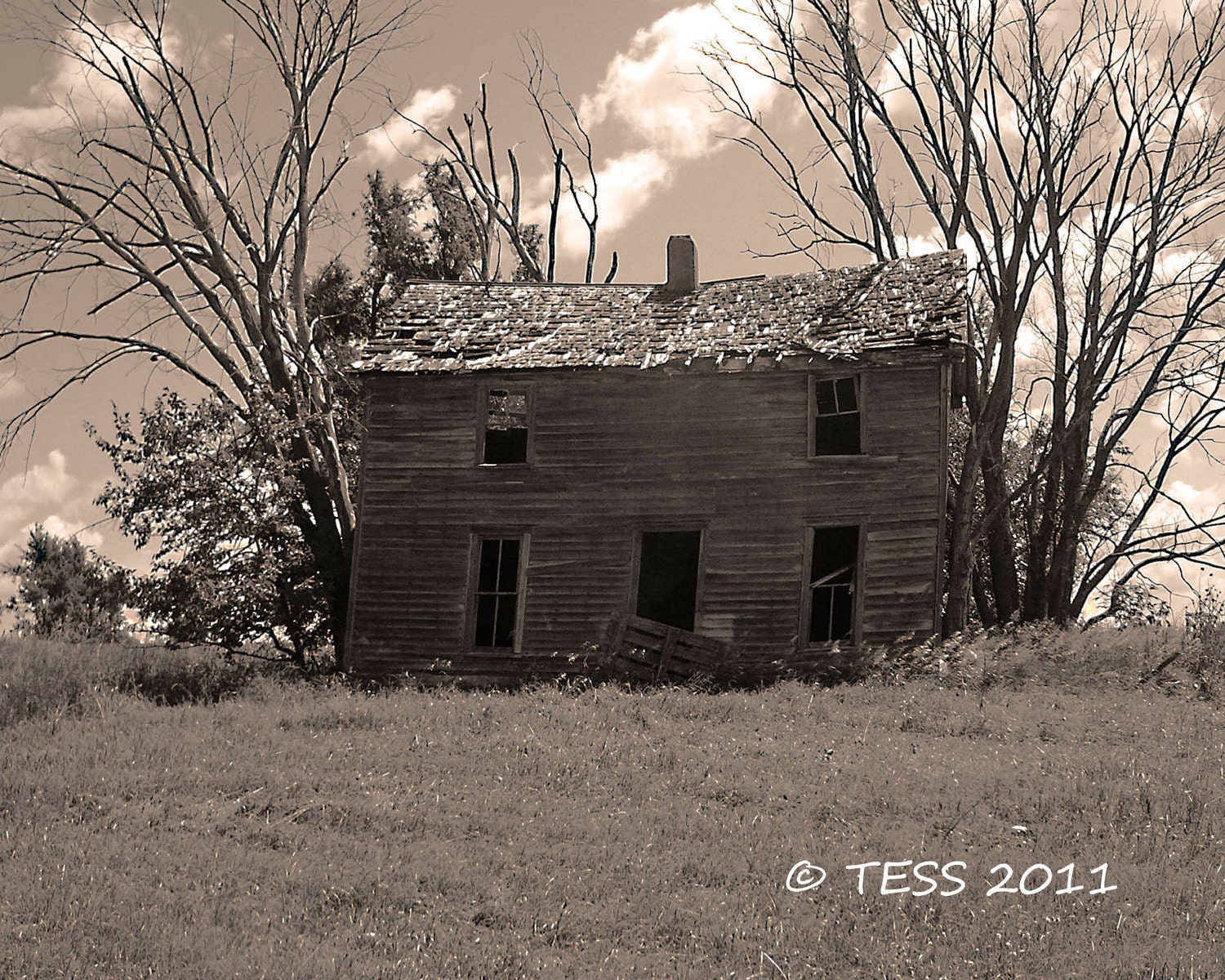 Old Iowa Farmhouse - 8 X 10 Photographic Print - Landscape Photography