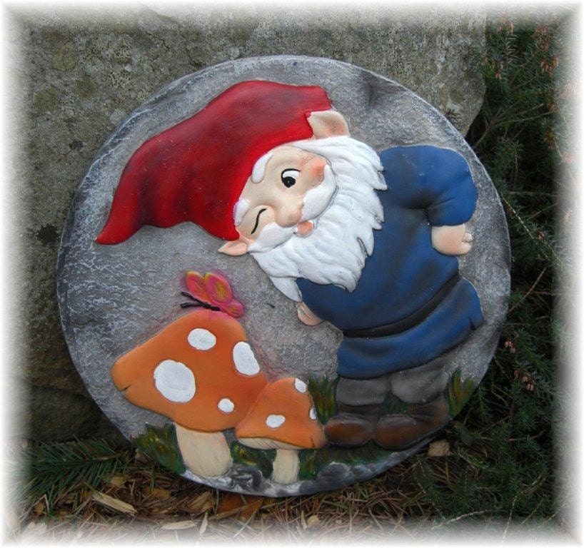 Gnome number 4 Plastic Mold to Make Concrete by GramsGardenDecor