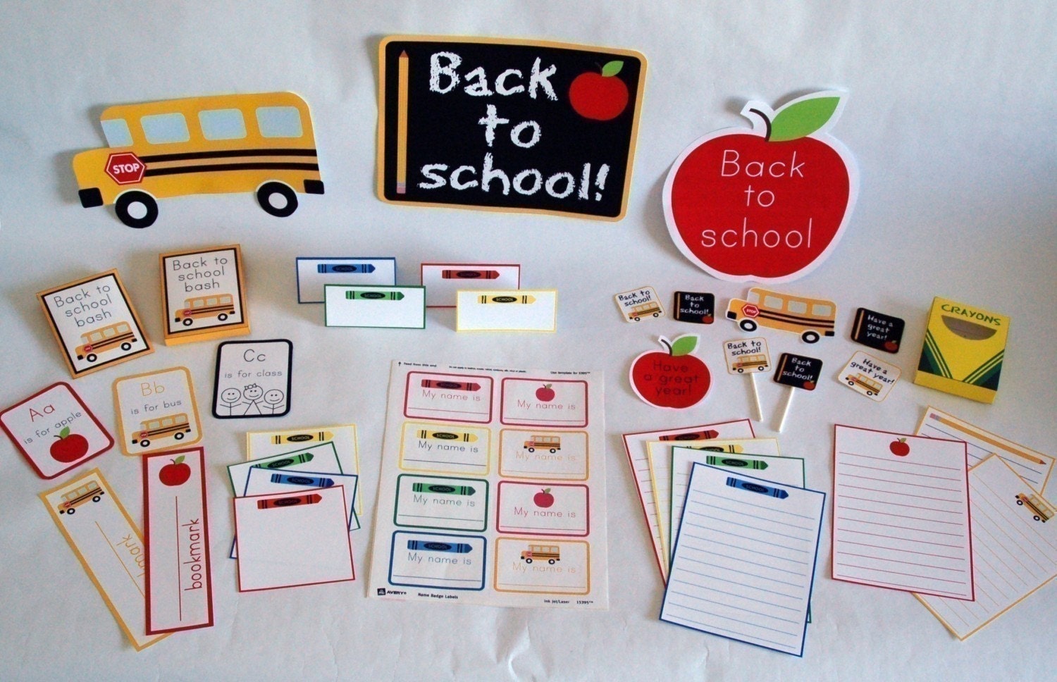 Back to School Party-Printable PDF file Il_570xn