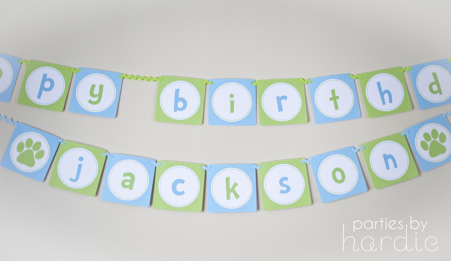 Puppy Party Banner-Printable PDF file PERSONALIZED Il_570xn