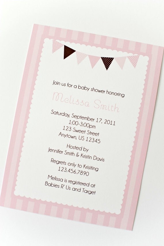 Pink Invitations-Printable PDF file Il_570xn
