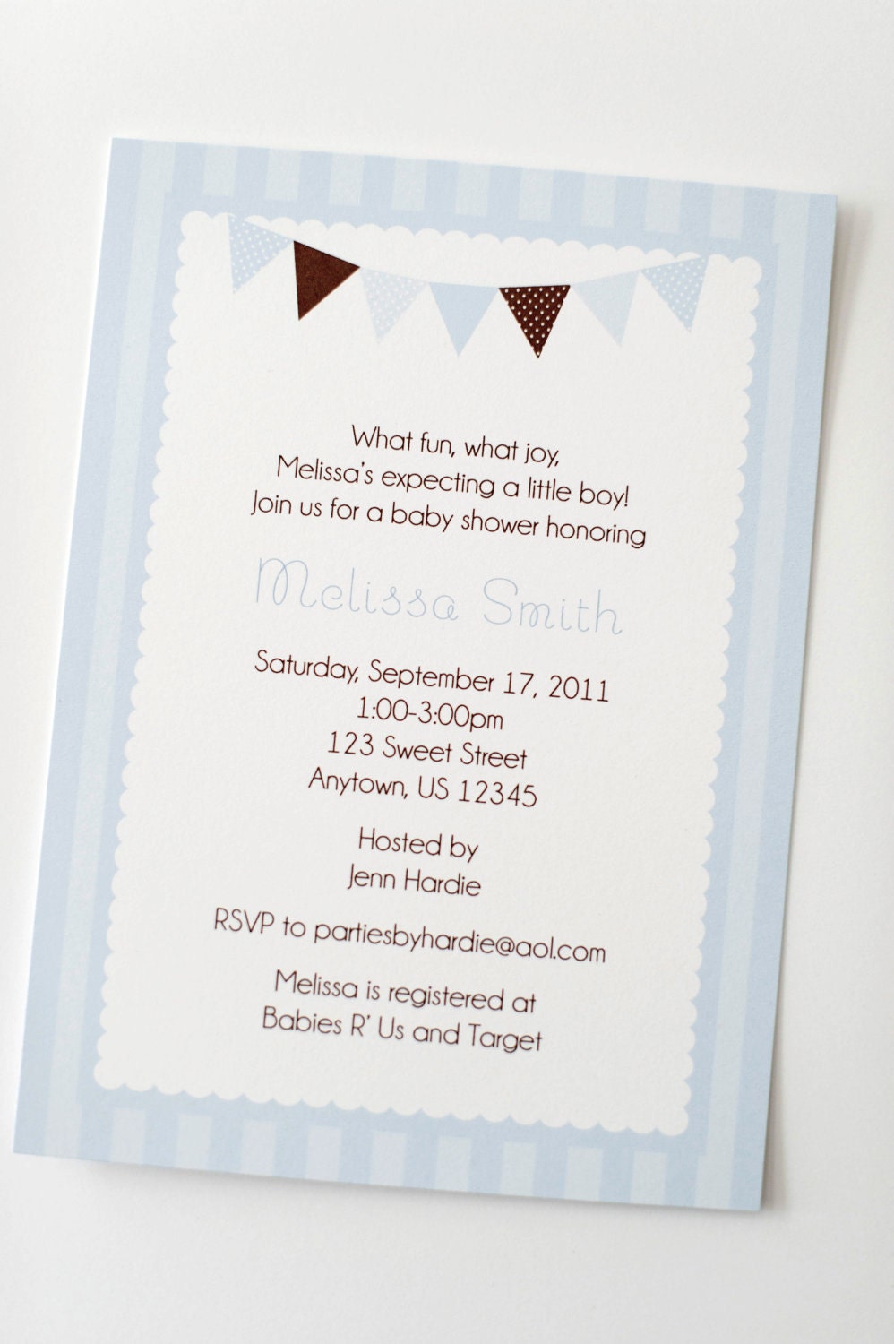 Blue Invitations-Printable PDF file Il_570xn
