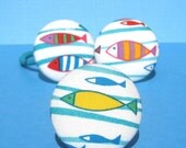 Fish ponytail holder yellow and green