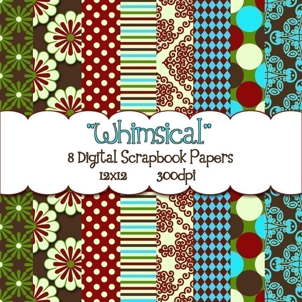 Digital Scrapbook Paper Pack