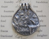 Fine Silver Bird on a Wall Necklace
