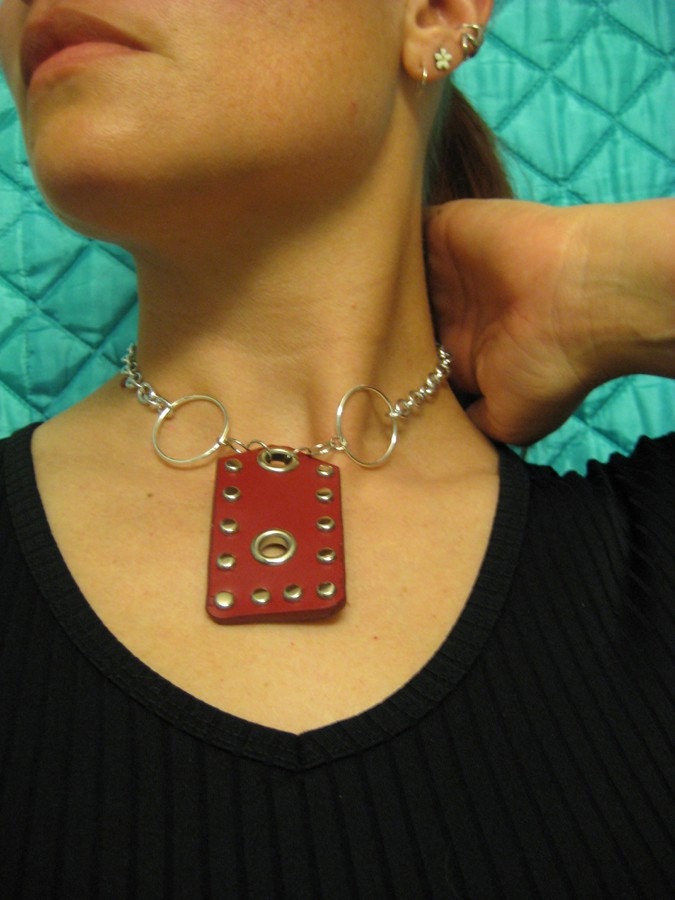 Studded Red necklace