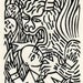 Meet the boss. Linocut