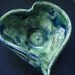 Heart bowls in summer speckled blues and green, for the romantic Paris lovers