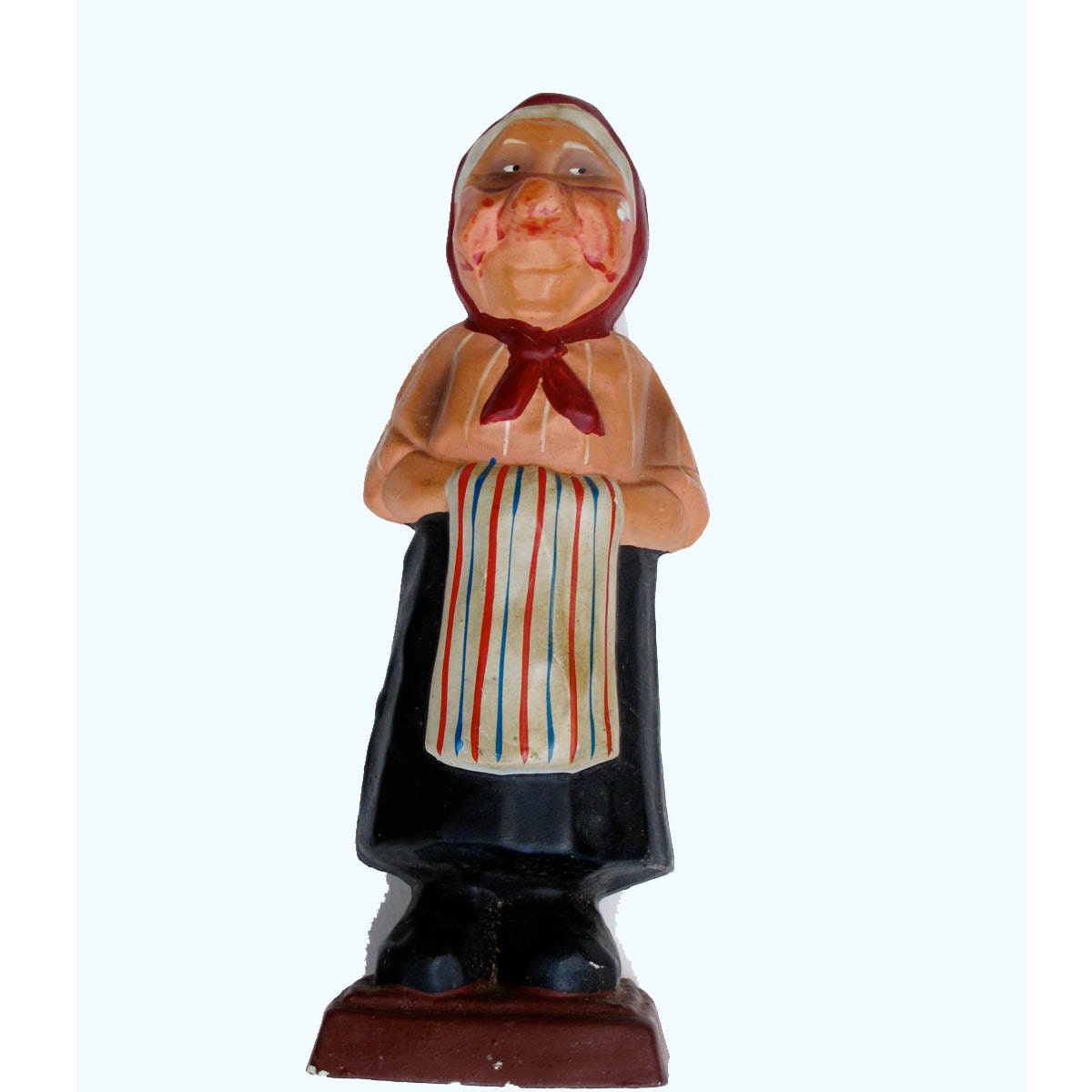 40s vintage Chalkware Granny Folk Art