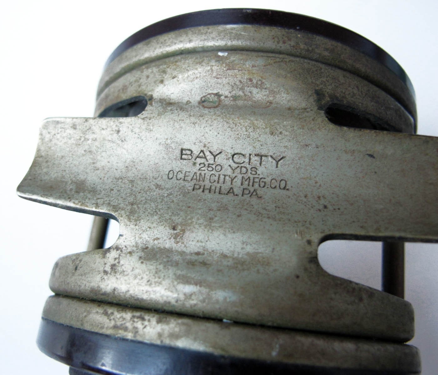 Fisherman's Friend old brass fishing reel Bay City