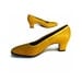 60s Reptile Pumps Chunky Heels Mustard S.R.O. 7 M